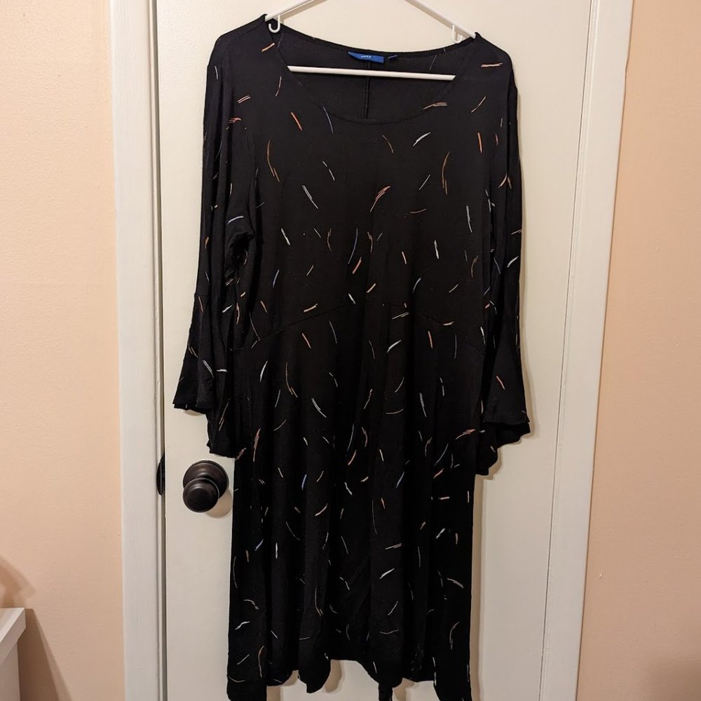 Black Bell Sleeve Dress